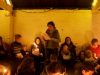 Louisa doing a reading