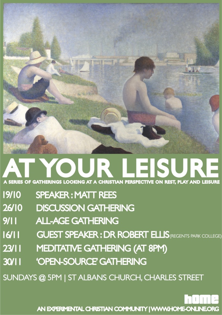 'at your leisure' cycle poster final